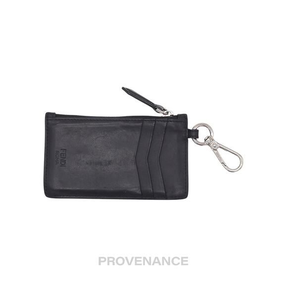 🔴 Fendi Face Key Pouch Cles - Black Leather - Picture 2 of 13